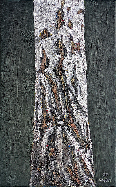 Birke, 2007, 50 x 31cm, Öl auf Leinwand
