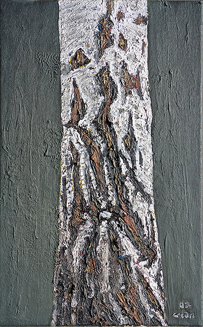 Birke, 2007, 50 x 31cm, Öl auf Leinwand